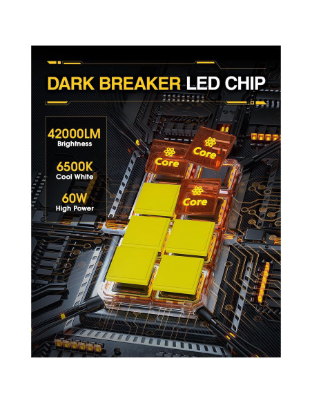 Bombillas LED H11 H9 42000LM 6500K ivotow - Paquete de 2