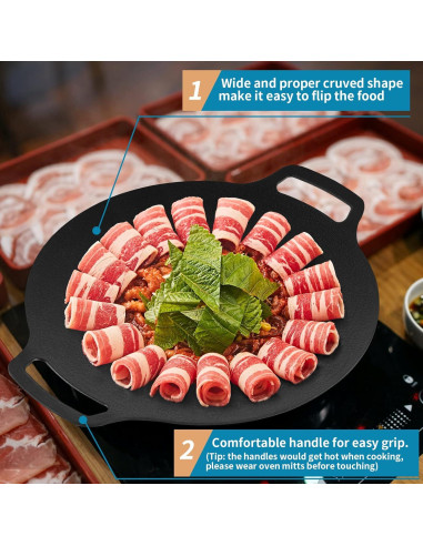 Sartén Coreana Sanbege 33 cm Antiadherente 6 Capas para Inducción