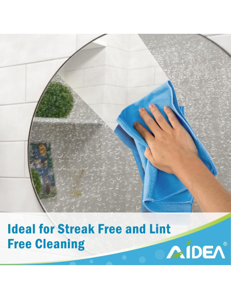 Paños de Limpieza de Vidrio AIDEA 8PK Microfibra Sin Pelusa