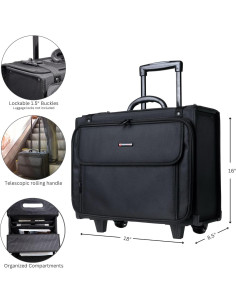 Maletín Rodante Alpine Swiss para Laptop - Tamaño Aprobado TSA 2