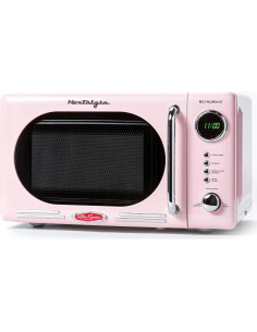 Horno Microondas Retro Nostalgia 19.8L 700W Rosa Encimera 2