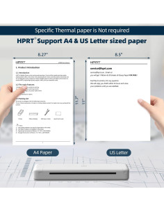 Impresora Portátil HPRT MT800 Inalámbrica Bluetooth A4 2