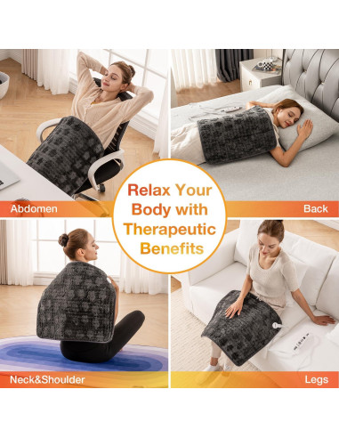 Almohadilla Térmica WOOMER 50.8x61cm con Calor Húmedo y Seco