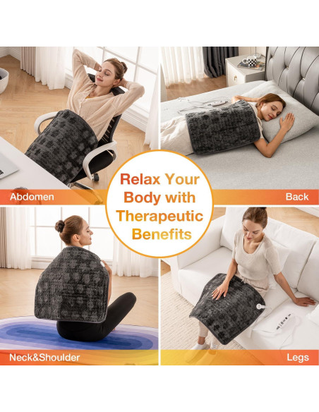 Almohadilla Térmica WOOMER 50.8x61cm con Calor Húmedo y Seco