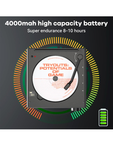 Reproductor de CD Portátil Bluetooth HiFi 4000mAh LCX-CD50