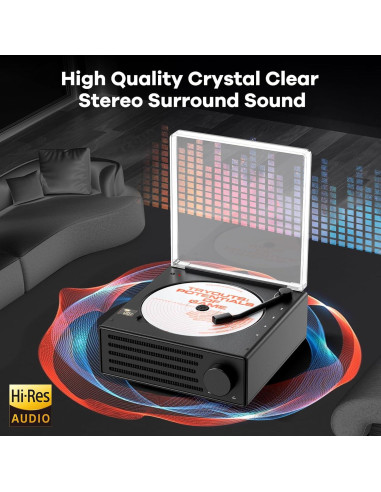 Reproductor de CD Portátil Bluetooth HiFi 4000mAh LCX-CD50