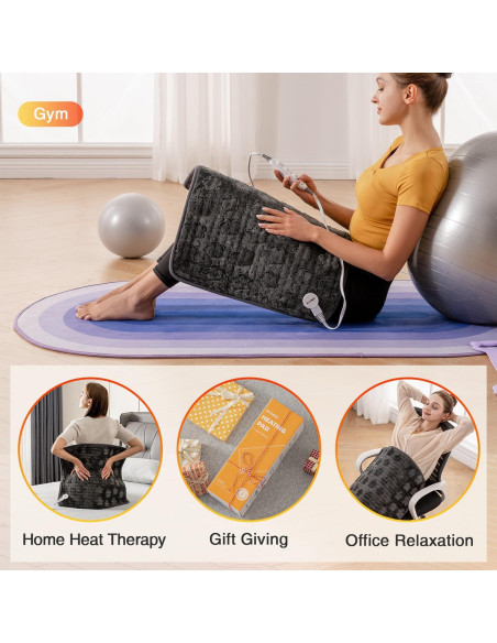 Almohadilla Térmica WOOMER 50.8x61cm con Calor Húmedo y Seco