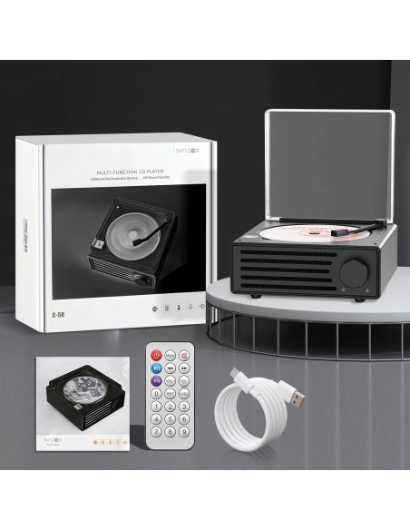 Reproductor de CD Portátil Bluetooth HiFi 4000mAh LCX-CD50