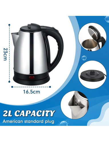 Hervidor Eléctrico Baquler 2L Acero Inoxidable Apagado Automático