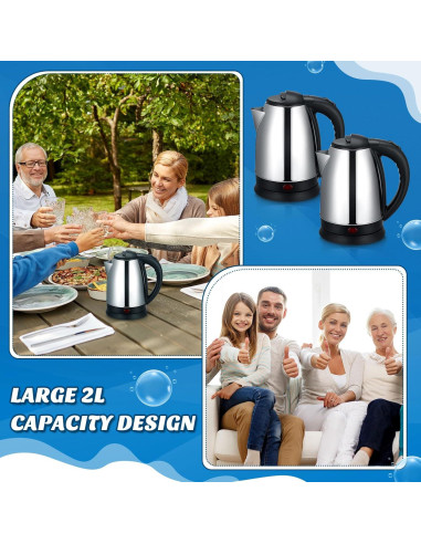 Hervidor Eléctrico Baquler 2L Acero Inoxidable Apagado Automático