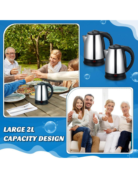 Hervidor Eléctrico Baquler 2L Acero Inoxidable Apagado Automático