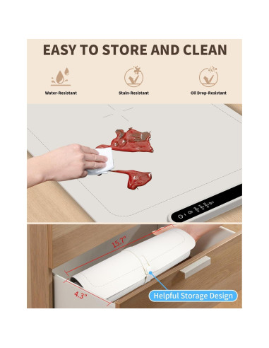 Alfombrilla Calentadora de Comida KOUCOE 60x40cm Ajustable