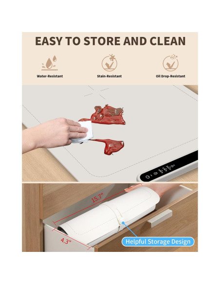 Alfombrilla Calentadora de Comida KOUCOE 60x40cm Ajustable