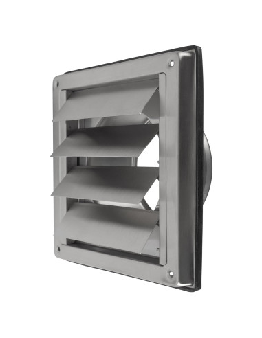 Cubierta de Ventilación de Acero Inoxidable 10 cm - Aletas Gravedad