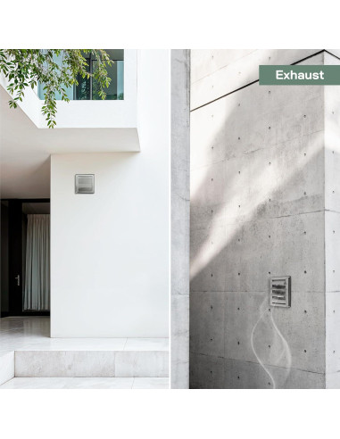 Cubierta de Ventilación de Acero Inoxidable 10 cm - Aletas Gravedad