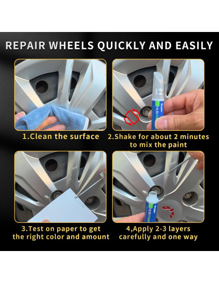 LIONBOW Pintura de Retoque para Ruedas - Plata Media 12ml