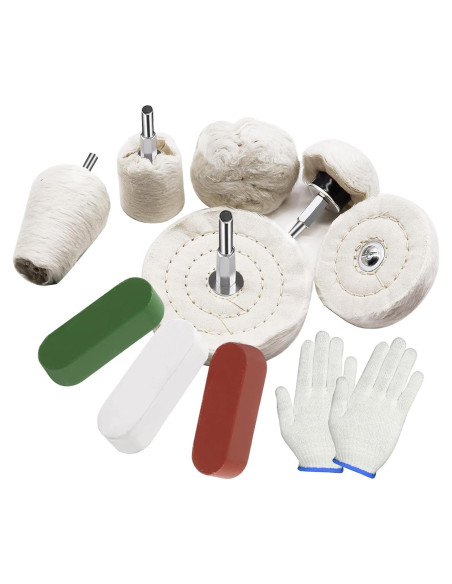 Kit de Ruedas de Pulido Tnisesm 10 Piezas para Taladro