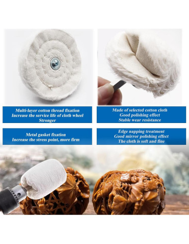 Kit de Ruedas de Pulido Tnisesm 10 Piezas para Taladro