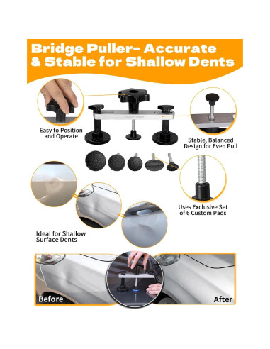 Kit de Reparación de Abolladuras sin Pintura Super PDR DPK-85