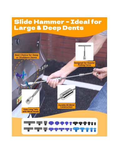 Kit de Reparación de Abolladuras sin Pintura Super PDR DPK-85