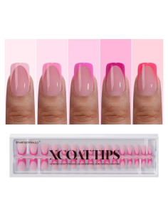 Uñas Postizas Cortas BTArtboxnails Rosa 160 Piezas