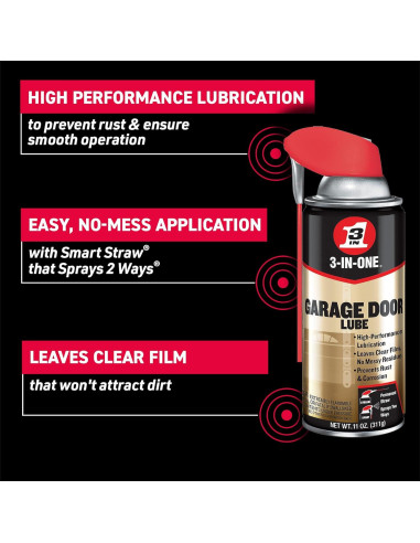 Lubricante para Puertas de Garaje 3-IN-ONE 311g Spray