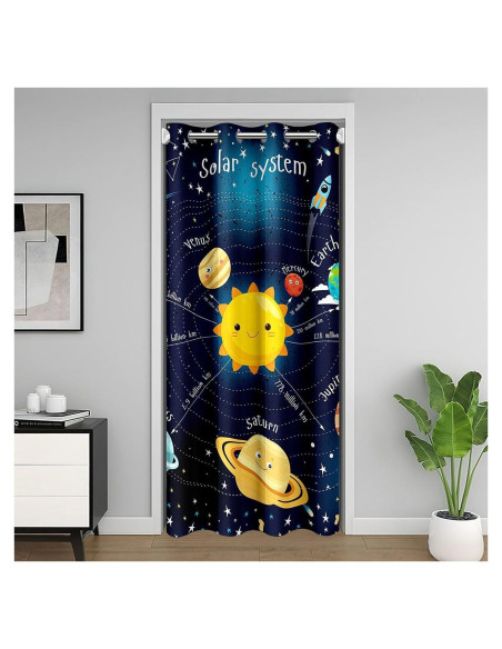 Cortina de Puerta Erosebridal Espacio Exterior 106.68x203.2 cm