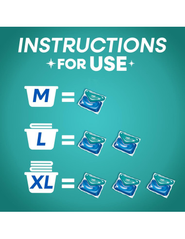 Detergente Persil Ultra Pacs Limpieza Ropa Deportiva 32 Unidades