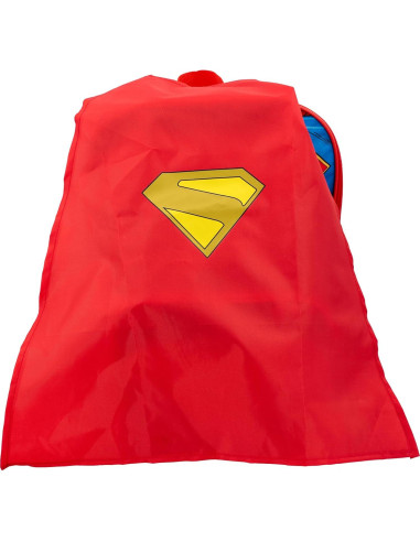 Set de Mochila Escolar Superman 2 Piezas 40.64 cm con Capa