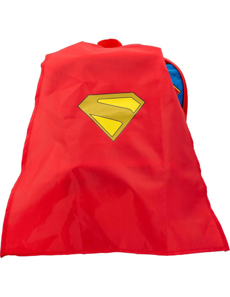 Set de Mochila Escolar Superman 2 Piezas 40.64 cm con Capa