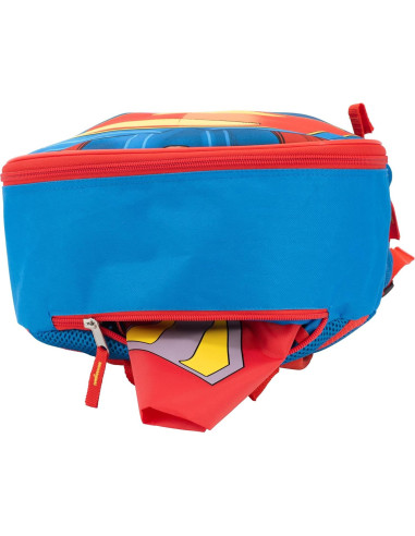Set de Mochila Escolar Superman 2 Piezas 40.64 cm con Capa