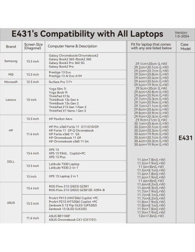 Funda para portátil Smatree E431 13.3" para Samsung Galaxy Book