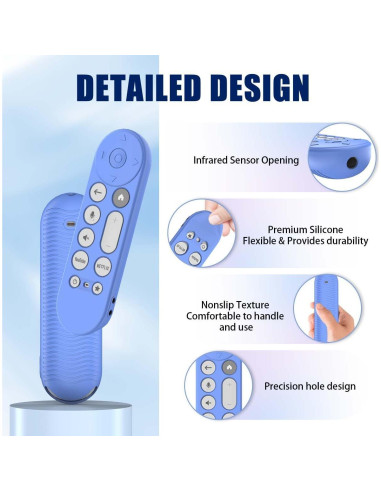 Funda de Silicona para Control Remoto Google TV 4K 2024 - 4 Colores