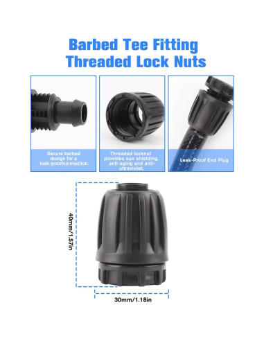 Tapones de Fin de Riego Kalolary 12PCS 1/2" para Tubo Goteo