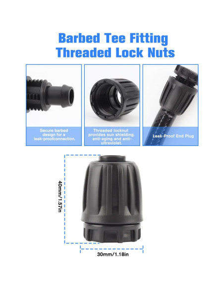 Tapones de Fin de Riego Kalolary 12PCS 1/2" para Tubo Goteo