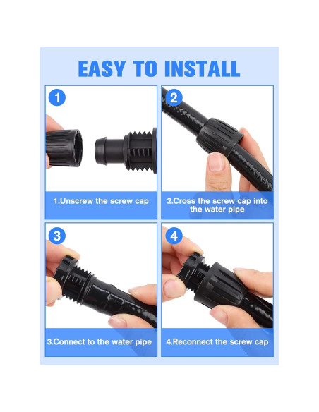 Tapones de Fin de Riego Kalolary 12PCS 1/2" para Tubo Goteo