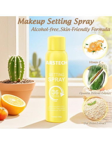 Spray Fijador de Maquillaje Arstech 125 ml Larga Duración 36HR