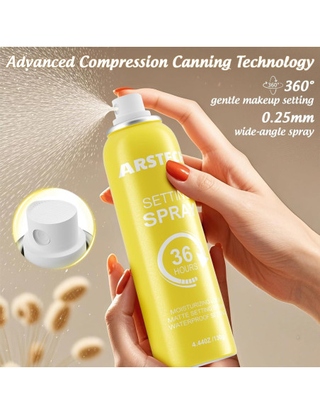 Spray Fijador de Maquillaje Arstech 125 ml Larga Duración 36HR