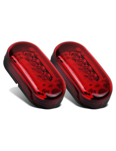 Luces de Marcador Lateral Led Parstam 4 Pulgadas Rojas 10 Diodos
