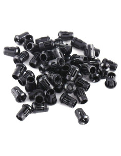 Portalámparas LED Eujgoov 50Pcs 3mm 5mm 8mm 10mm Plástico Negro