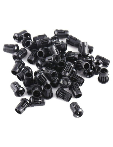 Portalámparas LED Eujgoov 50Pcs 3mm 5mm 8mm 10mm Plástico Negro