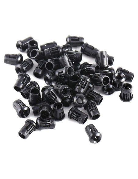 Portalámparas LED Eujgoov 50Pcs 3mm 5mm 8mm 10mm Plástico Negro