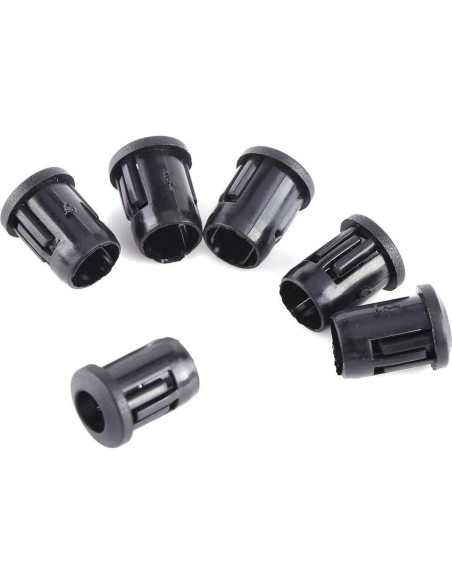 Portalámparas LED Eujgoov 50Pcs 3mm 5mm 8mm 10mm Plástico Negro