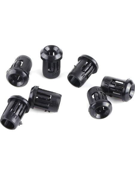 Portalámparas LED Eujgoov 50Pcs 3mm 5mm 8mm 10mm Plástico Negro