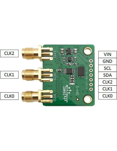 Módulo Generador de Señal de Reloj Si5351A 3 Canales 8KHz-160MHz I2C