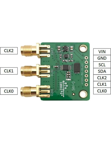 Módulo Generador de Señal de Reloj Si5351A 3 Canales 8KHz-160MHz I2C