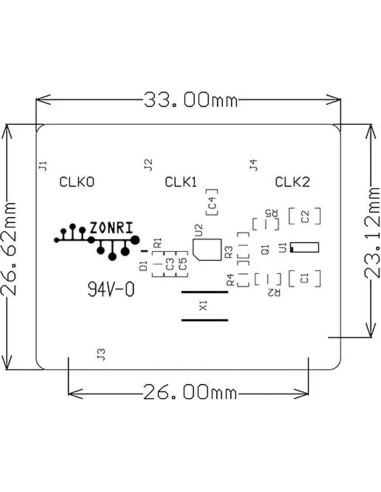 Módulo Generador de Señal de Reloj Si5351A 3 Canales 8KHz-160MHz I2C