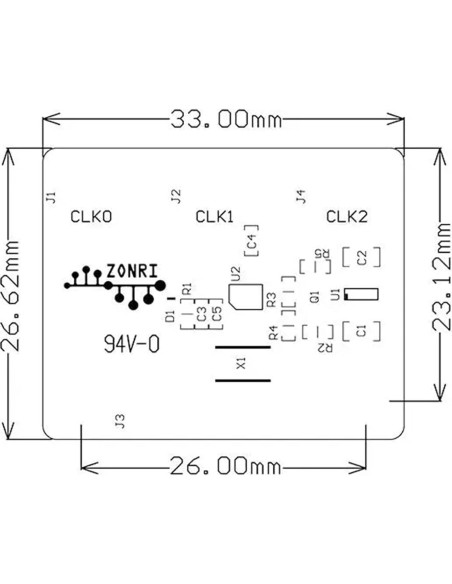 Módulo Generador de Señal de Reloj Si5351A 3 Canales 8KHz-160MHz I2C