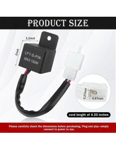 Relé Intermitente LED Carleef 12V para Motocicleta 150W 2