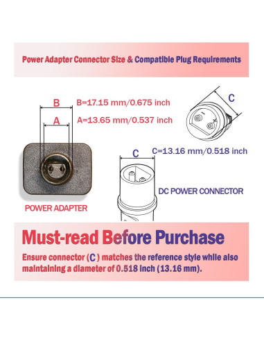 Adaptador de Luz LED 24V TYBEEU para Árbol de Navidad